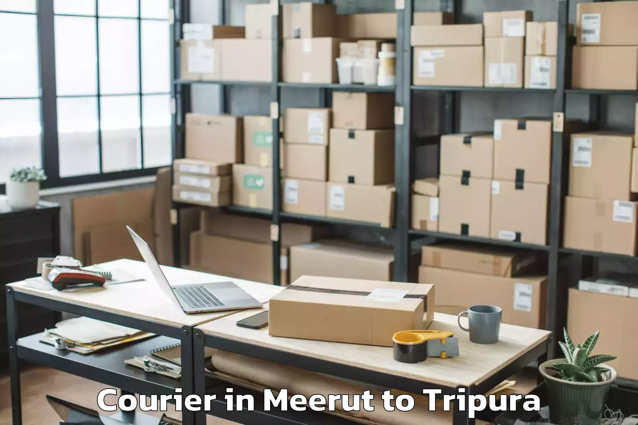 Meerut to Hezamara Courier Booking